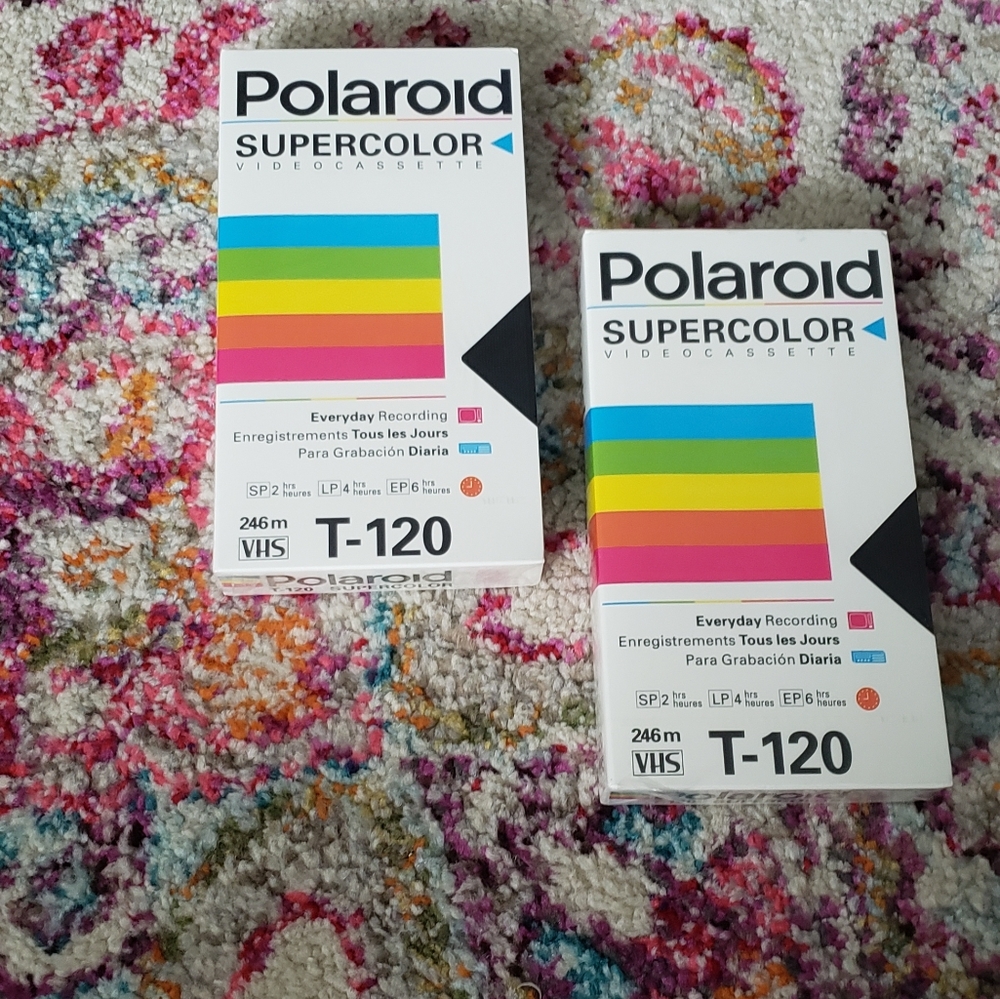 Polaroid supercolor VHS tapes